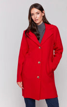 Load image into Gallery viewer, Charlie B Long Boiled Wool Coat - Cranberry
