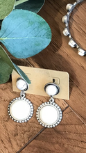 Load image into Gallery viewer, White Turquoise Post Earrings
