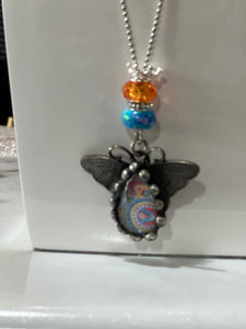 Art by Amy Colorful Butterfly Necklace
