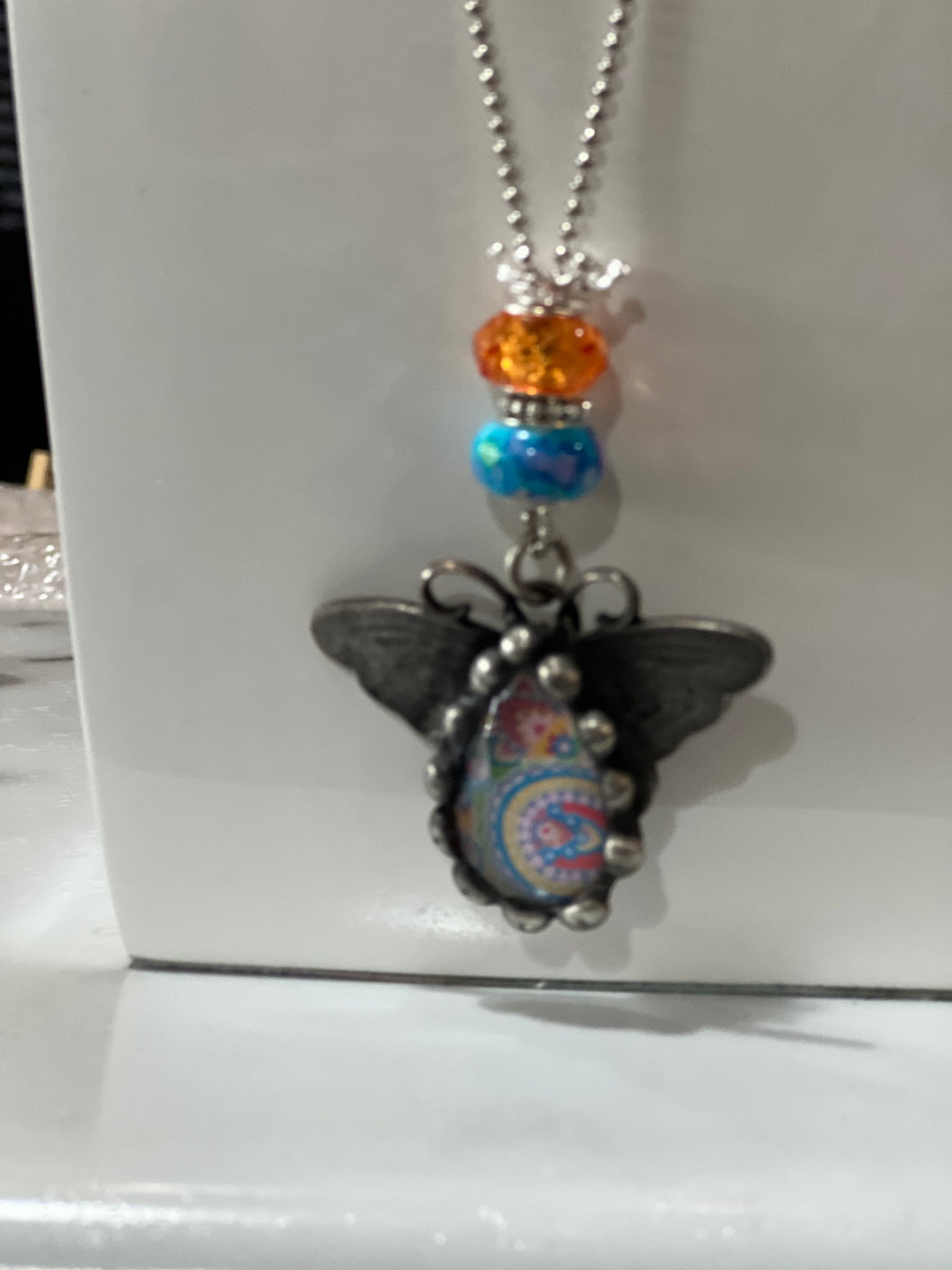 Art by Amy Colorful Butterfly Necklace