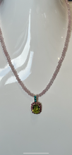 Load image into Gallery viewer, Tova Pink Beaded Necklace with Colorful Pendant
