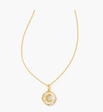 Load image into Gallery viewer, Kendra Scott Gold Letter Disc Reversible Pendant Necklace
