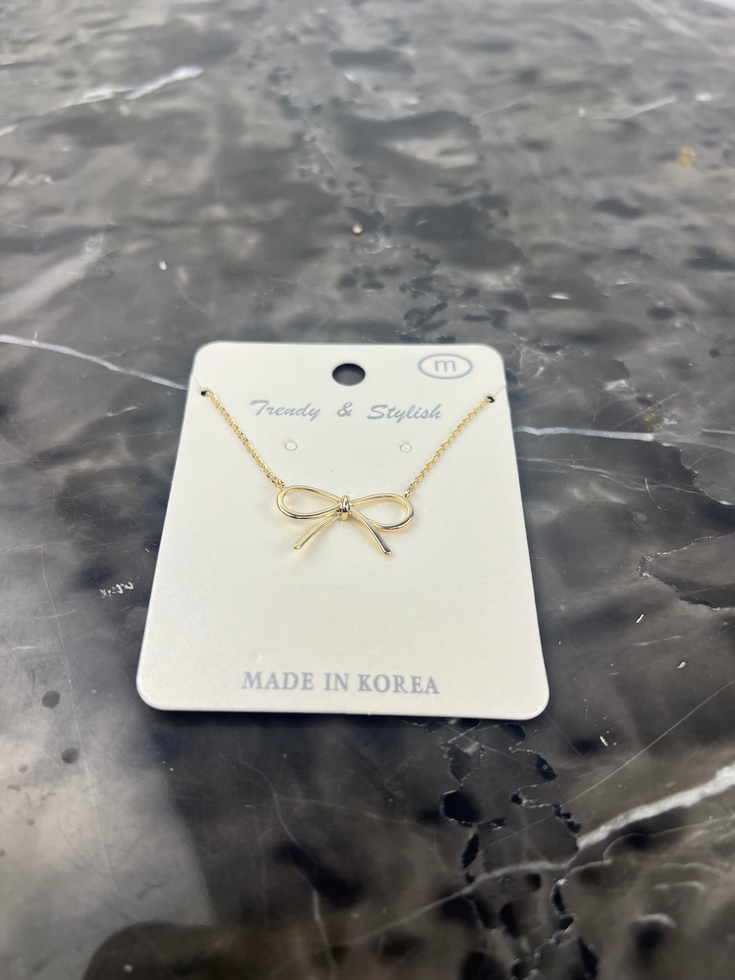 Golden Bow Necklace