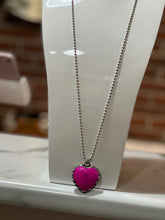 Load image into Gallery viewer, Art by Amy Pink Heart Necklace
