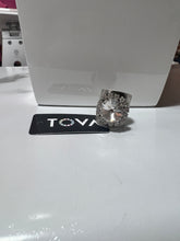 Load image into Gallery viewer, TOVA Jacci ring in antique silver clear
