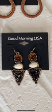 Load image into Gallery viewer, Gold Stone Variation Dangle Earrings
