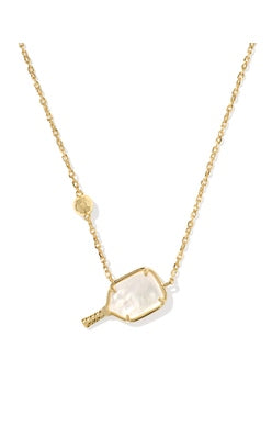 Kendra Scott Pickleball Pendant Necklace in Gold