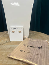 Load image into Gallery viewer, Dolly Parton x Kendra Scott Butterfly Studs in Light Pink Drusy
