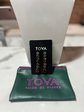 Load image into Gallery viewer, TOVA Multi Colored Rhinestone Dangle Earrings
