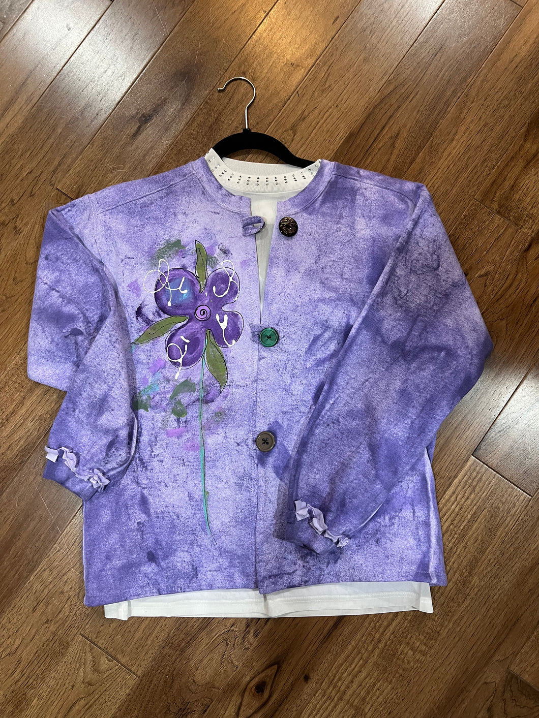 Purple Floral Cardigan