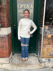 White Charlie B Sweater in Medium