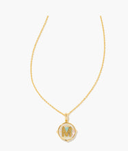 Load image into Gallery viewer, Kendra Scott Gold Letter Disc Reversible Pendant Necklace
