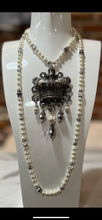 Load image into Gallery viewer, Art by Amy Pearl And Crown Necklace
