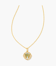 Load image into Gallery viewer, Kendra Scott Gold Letter Disc Reversible Pendant Necklace
