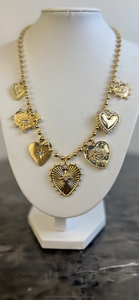 Gold Heart Charm Necklace