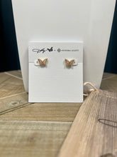 Load image into Gallery viewer, Dolly Parton x Kendra Scott Butterfly Studs in Light Pink Drusy
