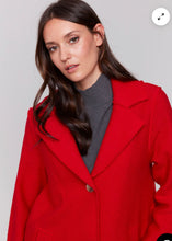 Load image into Gallery viewer, Charlie B Long Boiled Wool Coat - Cranberry
