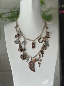 Double Layered Charm Necklace