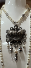 Load image into Gallery viewer, Art by Amy Pearl And Crown Necklace
