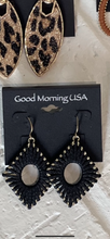 Load image into Gallery viewer, Black and Gold Diamond Shaped Earrings
