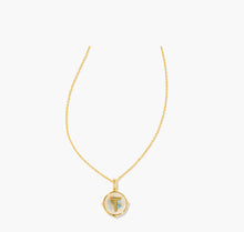 Load image into Gallery viewer, Kendra Scott Gold Letter Disc Reversible Pendant Necklace
