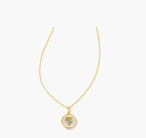 Kendra Scott Gold Letter Disc Reversible Pendant Necklace