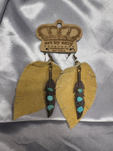 Art by Amy Feather and Turquoise Earrings