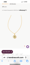 Load image into Gallery viewer, Kendra Scott Gold Letter Disc Reversible Pendant Necklace
