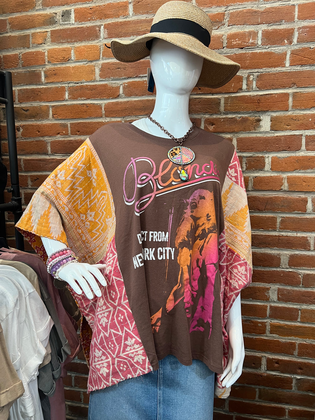 Blondie Tee with Kantha Sleevese