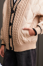 Load image into Gallery viewer, Tribal QUILTED CARDIGAN WITH SWEATER DETAIL
