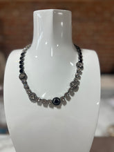 Load image into Gallery viewer, TOVA black and silver necklace
