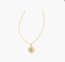 Load image into Gallery viewer, Kendra Scott Gold Letter Disc Reversible Pendant Necklace
