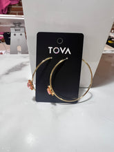 Load image into Gallery viewer, TOVA Bianca hoops in Flamingo Ignite
