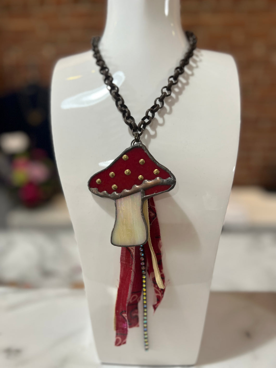 Red Mushroom Necklace