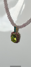 Load image into Gallery viewer, Tova Pink Beaded Necklace with Colorful Pendant
