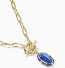Load image into Gallery viewer, Kendra Scott Elisa Gold
Enamel Link &amp; Chain
Necklace - Cobalt Illusion
