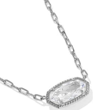 Load image into Gallery viewer, Kendra Scott Elisa necklace with rhodium white CZ
