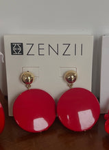 Load image into Gallery viewer, ZENZII Red drop earrings
