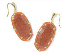 Load image into Gallery viewer, Kendra Scott Elle Enamel
Drop Earrings - Gold Orange
Goldstone
