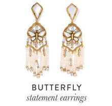 Load image into Gallery viewer, Dolly Parton x Kendra Scott Butterfly Vintage Gold Convertible Earrings
