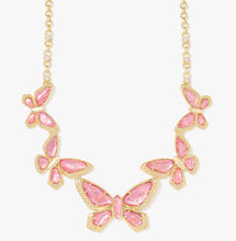 Load image into Gallery viewer, Dolly Parton x Kendra Scott Gold 1974 Butterfly Statement Necklace in Light Pink Iridescent Abalone
