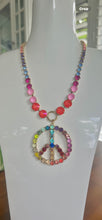 Load image into Gallery viewer, Tova, peace pop necklace and candy crush
