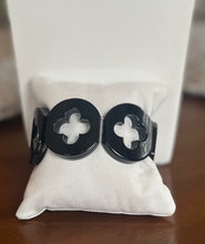 Load image into Gallery viewer, ZENZII Black risen, clover bracelet
