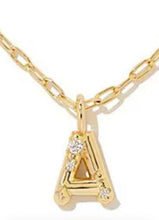 Load image into Gallery viewer, Kendra Scott Crystal Letter “A” Necklace
