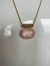 Load image into Gallery viewer, ZENZII Glittering pebble charm collar necklace in pink
