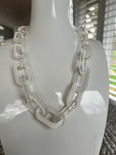 Load image into Gallery viewer, ZENZII White Resin Cable Link Collar Necklace
