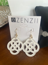Load image into Gallery viewer, ZENZII White Clover Drop earrings
