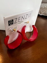 Load image into Gallery viewer, ZENZII Red chunky earrings
