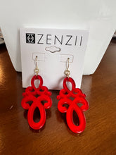 Load image into Gallery viewer, ZENZII Red chunky earrings
