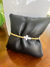 Load image into Gallery viewer, Sophia, Pearl Cross bracelet, deep South originals
